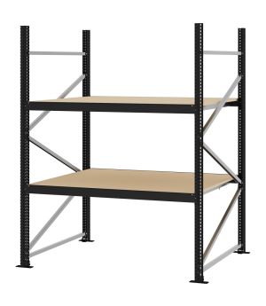 Weitspannregal Grundregal FORTIS, 2.000×1.500×1.000 mm, Spanplatte