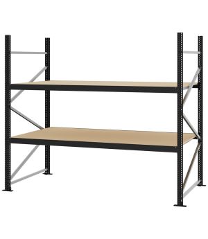 Weitspannregal Grundregal FORTIS, 2.000×2.250×1.000 mm, Spanplatte