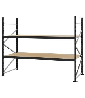 Weitspannregal Grundregal FORTIS, 2.000×2.500×1.000 mm, Spanplatte