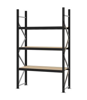 Weitspannregal Grundregal FORTIS, 2.500×1.500×500 mm, Spanplatte