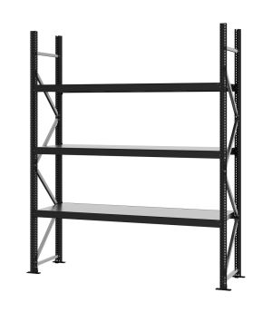 Weitspannregal Grundregal FORTIS, 2.500×2.000×500 mm, verzinkt