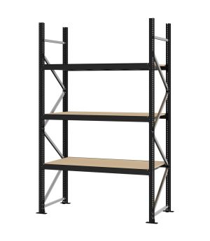 Weitspannregal Grundregal FORTIS, 2.500×1.500×600 mm, Spanplatte