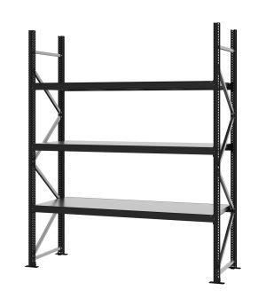 Weitspannregal Grundregal FORTIS, 2.500×2.000×600 mm, verzinkt