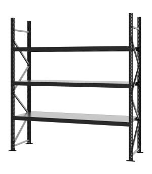 Weitspannregal Grundregal FORTIS, 2.500×2.250×600 mm, verzinkt
