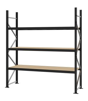 Weitspannregal Grundregal FORTIS, 2.500×2.250×600 mm, Spanplatte