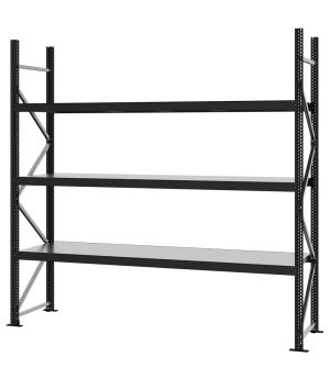 Weitspannregal Grundregal FORTIS, 2.500×2.500×600 mm, verzinkt