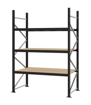Weitspannregal Grundregal FORTIS, 2.500×1.750×800 mm, Spanplatte