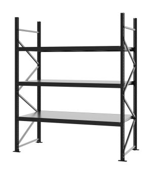 Weitspannregal Grundregal FORTIS, 2.500×2.000×800 mm, verzinkt
