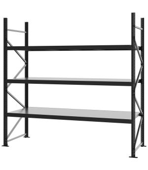 Weitspannregal Grundregal FORTIS, 2.500×2.500×800 mm, verzinkt