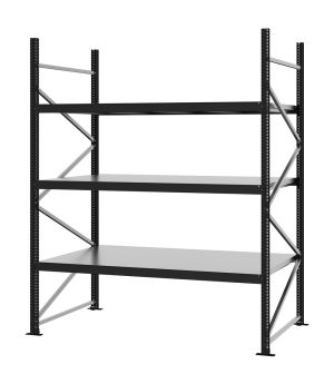Weitspannregal Grundregal FORTIS, 2.500×2.000×1.000 mm, verzinkt