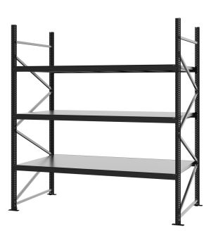 Weitspannregal Grundregal FORTIS, 2.500×2.250×1.000 mm, verzinkt