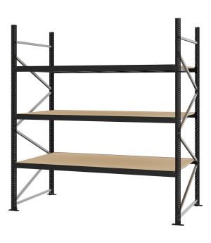 Weitspannregal Grundregal FORTIS, 2.500×2.250×1.000 mm, Spanplatte