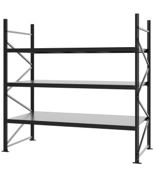 Weitspannregal Grundregal FORTIS, 2.500×2.500×1.000 mm, verzinkt