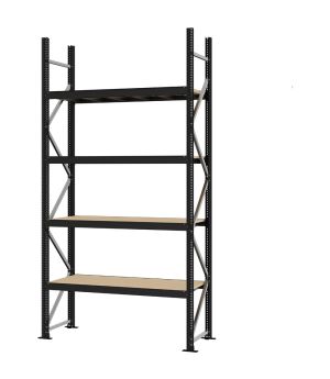 Weitspannregal Grundregal FORTIS, 3.000×1.500×500 mm, Spanplatte