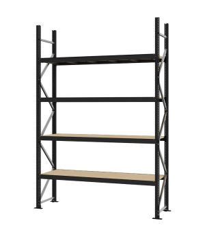 Weitspannregal Grundregal FORTIS, 3.000×2.000×500 mm, Spanplatte