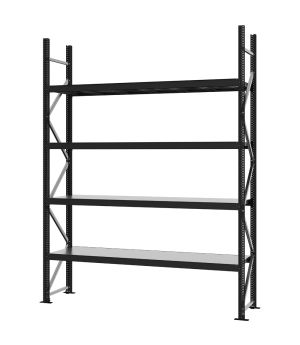 Weitspannregal Grundregal FORTIS, 3.000×2.250×500 mm, verzinkt
