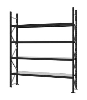 Weitspannregal Grundregal FORTIS, 3.000×2.500×500 mm, verzinkt