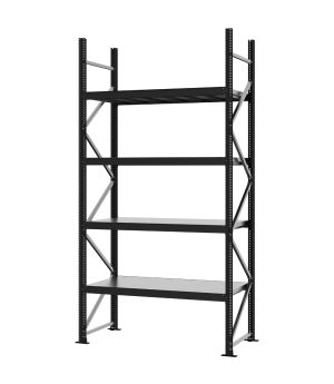 Weitspannregal Grundregal FORTIS, 3.000×1.500×600 mm, verzinkt
