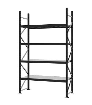 Weitspannregal Grundregal FORTIS, 3.000×1.750×600 mm, verzinkt