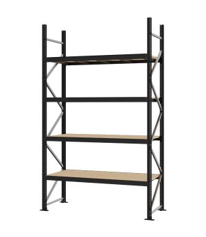 Weitspannregal Grundregal FORTIS, 3.000×1.750×600 mm, Spanplatte