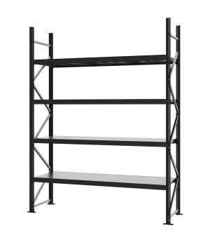 Weitspannregal Grundregal FORTIS, 3.000×2.250×600 mm, verzinkt