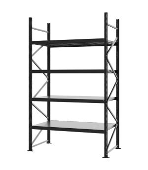 Weitspannregal Grundregal FORTIS, 3.000×1.750×800 mm, verzinkt