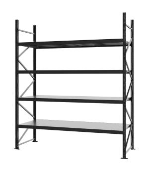 Weitspannregal Grundregal FORTIS, 3.000×2.500×800 mm, verzinkt