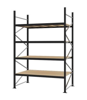Weitspannregal Grundregal FORTIS, 3.000×2.000×1.000 mm, Spanplatte