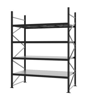 Weitspannregal Grundregal FORTIS, 3.000×2.250×1.000 mm, verzinkt