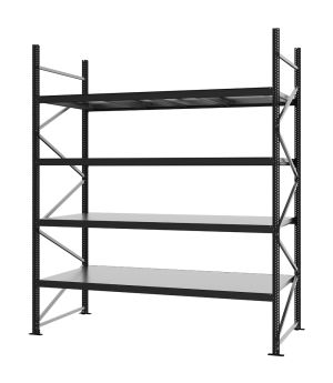 Weitspannregal Grundregal FORTIS, 3.000×2.500×1.000 mm, verzinkt