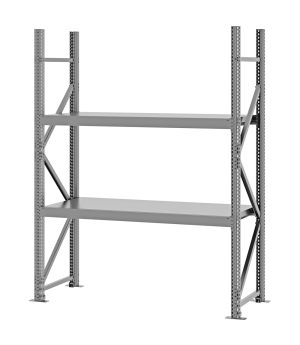 Weitspannregal Grundregal FORTIS, 2.000×1.500×500 mm, verzinkt