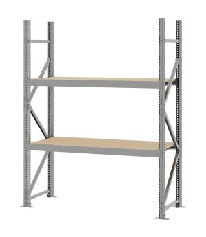 Weitspannregal Grundregal FORTIS, 2.000×1.500×500 mm, Spanplatte