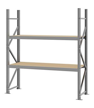 Weitspannregal Grundregal FORTIS, 2.000×1.750×500 mm, Spanplatte
