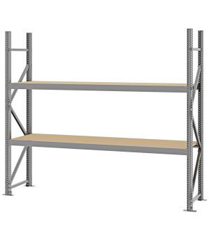 Weitspannregal Grundregal FORTIS, 2.000×2.250×500 mm, Spanplatte