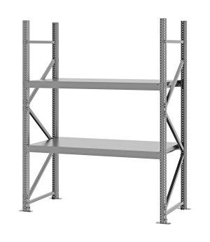 Weitspannregal Grundregal FORTIS, 2.000×1.500×600 mm, verzinkt