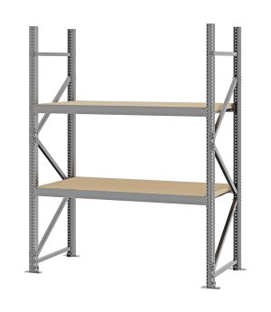 Weitspannregal Grundregal FORTIS, 2.000×1.500×600 mm, Spanplatte