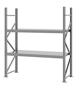 Weitspannregal Grundregal FORTIS, 2.000×1.750×600 mm, verzinkt