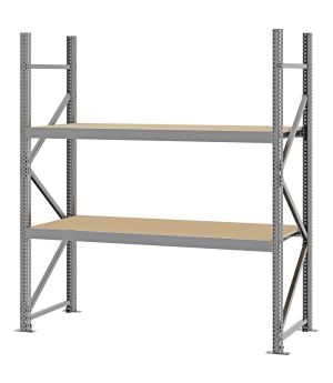 Weitspannregal Grundregal FORTIS, 2.000×1.750×600 mm, Spanplatte