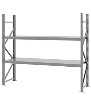 Weitspannregal Grundregal FORTIS, 2.000×2.250×600 mm, verzinkt