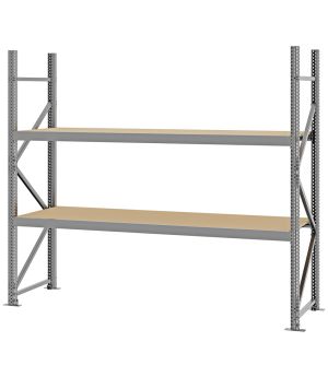 Weitspannregal Grundregal FORTIS, 2.000×2.250×600 mm, Spanplatte