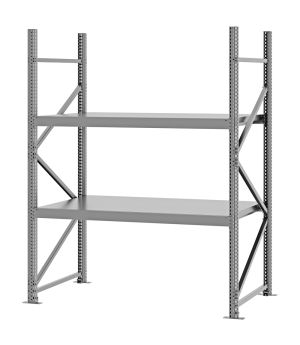 Weitspannregal Grundregal FORTIS, 2.000×1.500×800 mm, verzinkt