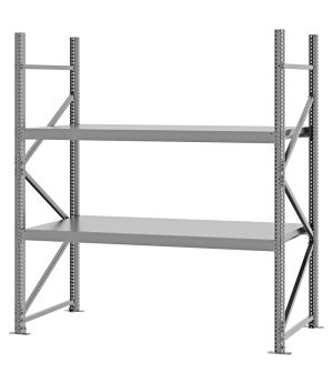 Weitspannregal Grundregal FORTIS, 2.000×1.750×800 mm, verzinkt