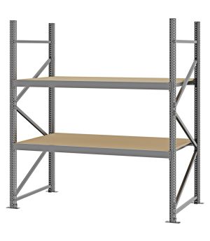 Weitspannregal Grundregal FORTIS, 2.000×1.750×800 mm, Spanplatte