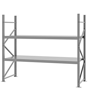Weitspannregal Grundregal FORTIS, 2.000×2.250×800 mm, verzinkt