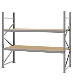 Weitspannregal Grundregal FORTIS, 2.000×2.250×800 mm, Spanplatte