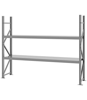 Weitspannregal Grundregal FORTIS, 2.000×2.500×800 mm, verzinkt