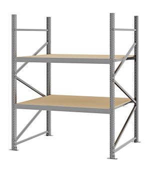 Weitspannregal Grundregal FORTIS, 2.000×1.500×1.000 mm, Spanplatte