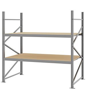 Weitspannregal Grundregal FORTIS, 2.000×2.000×1.000 mm, Spanplatte