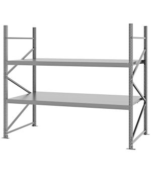 Weitspannregal Grundregal FORTIS, 2.000×2.250×1.000 mm, verzinkt
