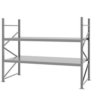 Weitspannregal Grundregal FORTIS, 2.000×2.500×1.000 mm, verzinkt